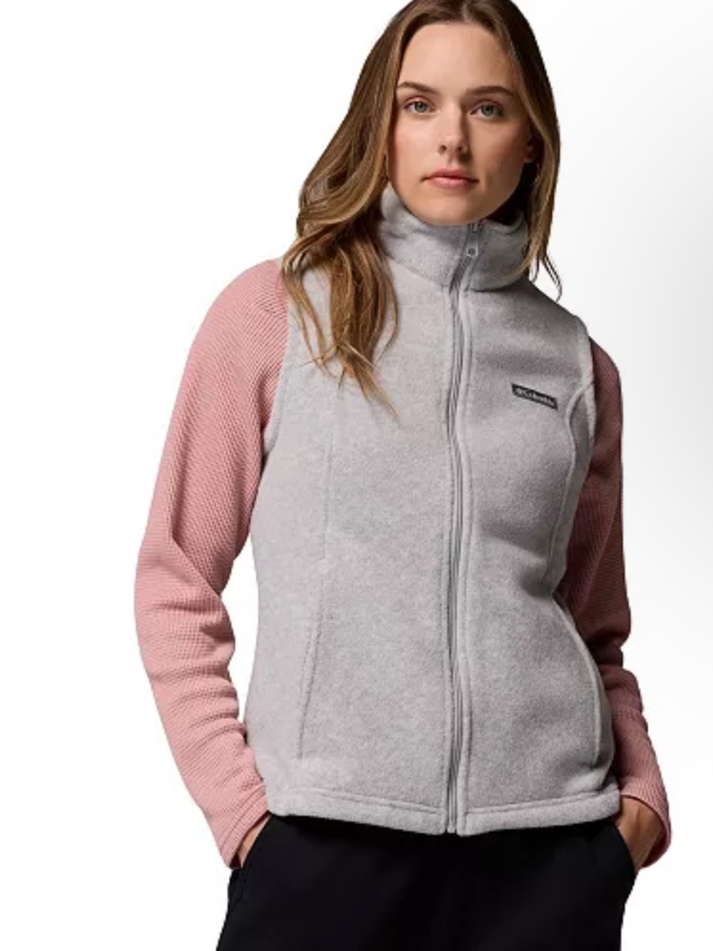 Columbia Light Gray Fleece Vest